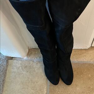 Jessica Simpson Black Suede Over-the-Knee Boots